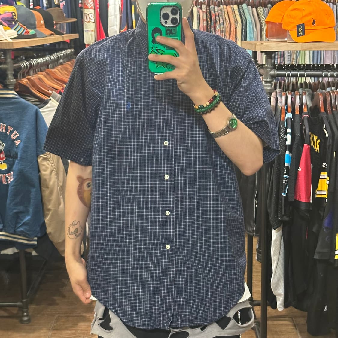 [HI] 폴로 랄프로렌 반팔 셔츠 네이비 상품이미지1