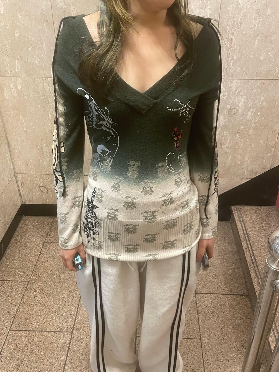 크리스챤 오디져 에드하디 니트 미니원피스 후드 파커 상품이미지2