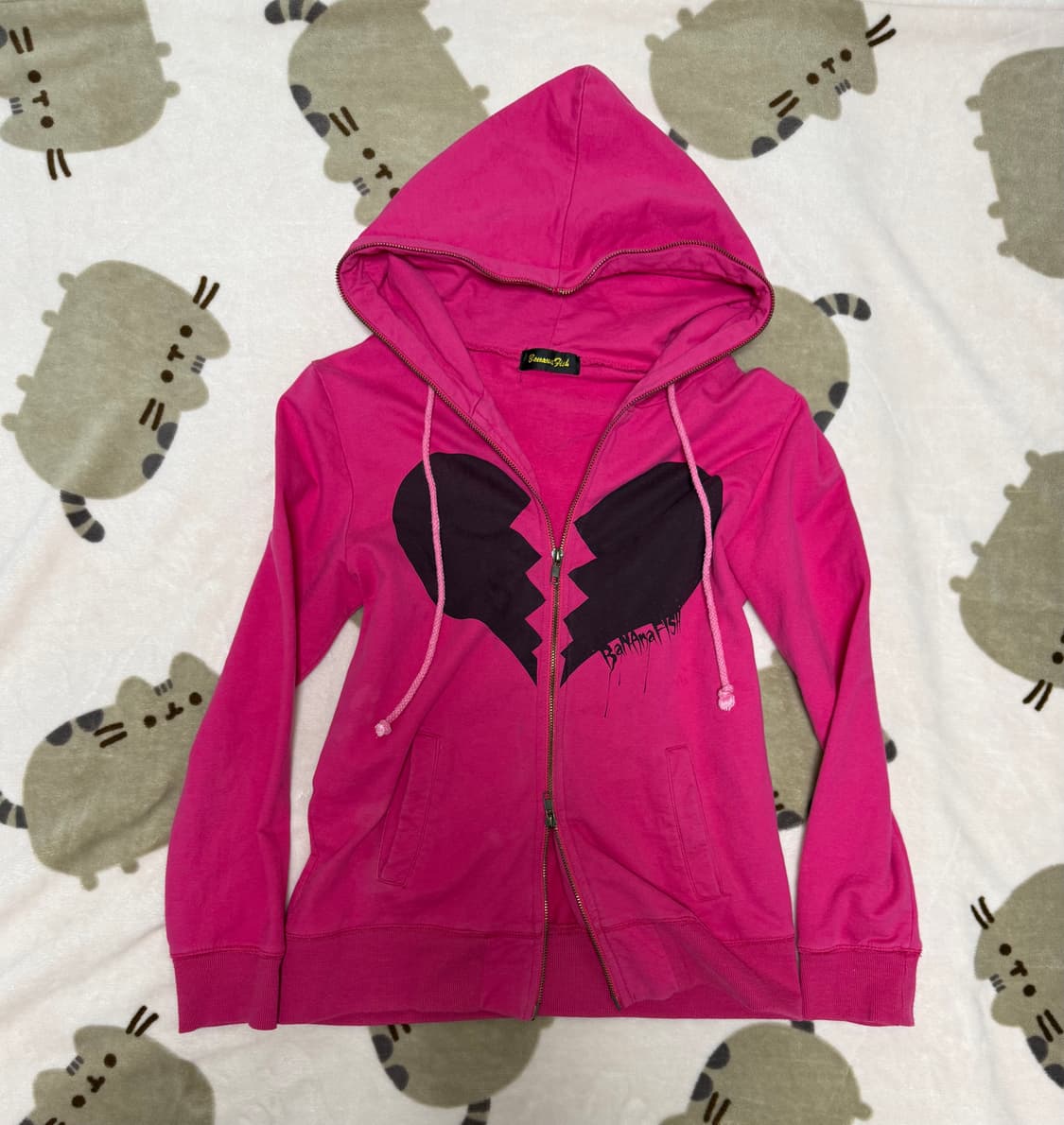 핑크 하트 투웨이 후드집업 상품이미지1