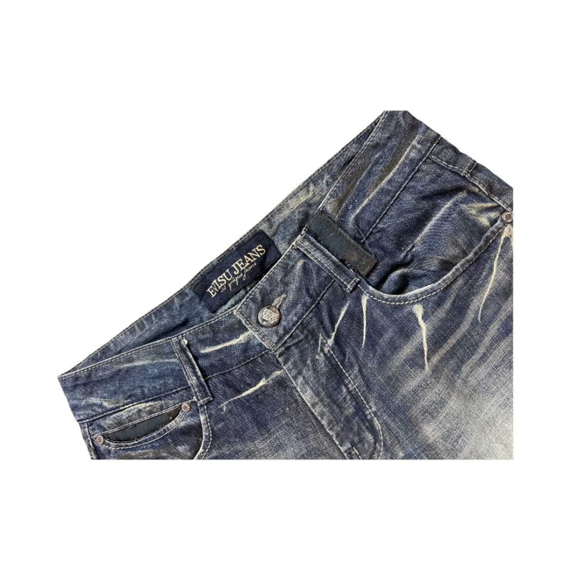 (M) 에비수 인디고 빅갈매기 동양화 포인트 워싱 데님팬츠 BD-012 상품이미지6