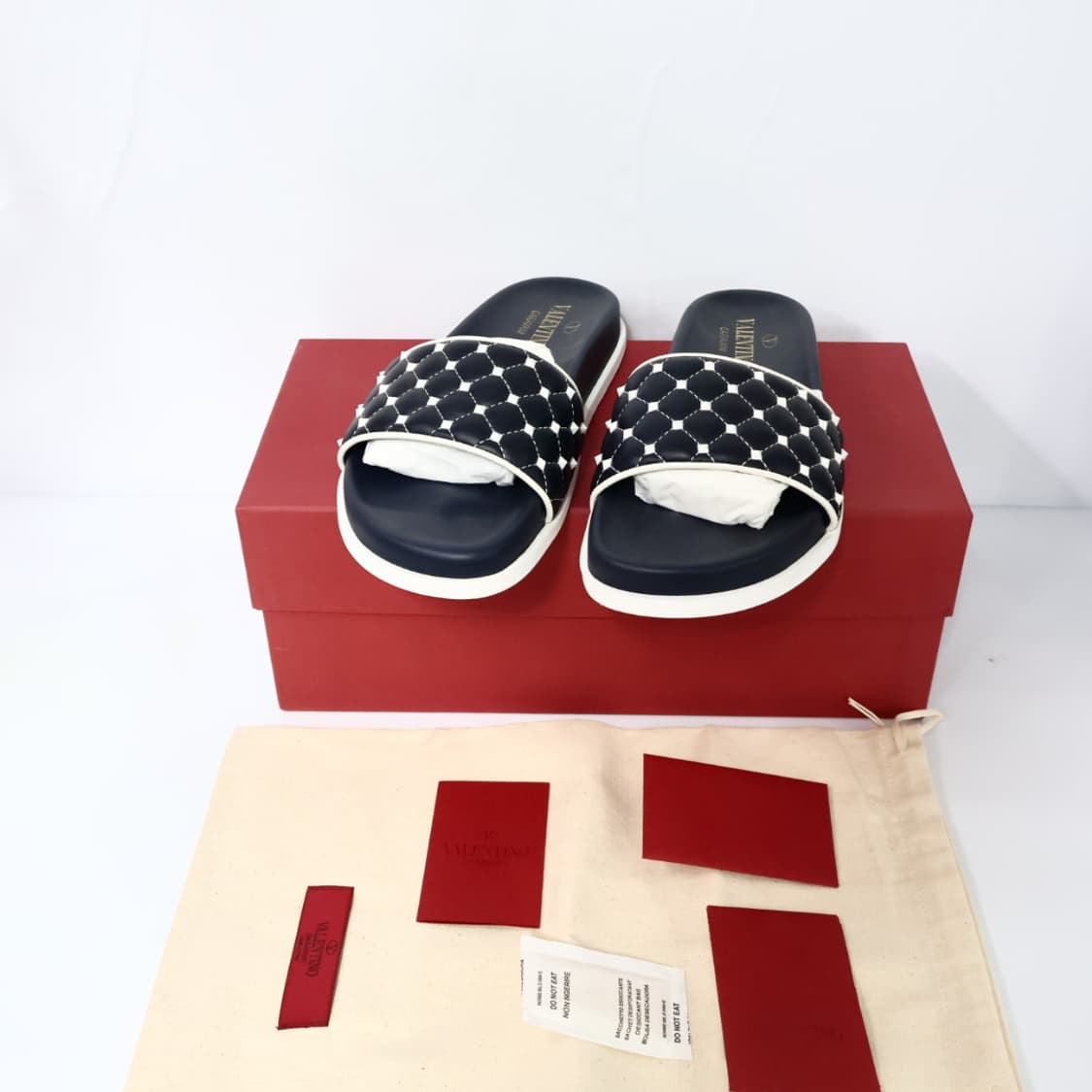 발렌티노 네이비 락스터드 스파이크 슬리퍼 36/230 상품이미지8