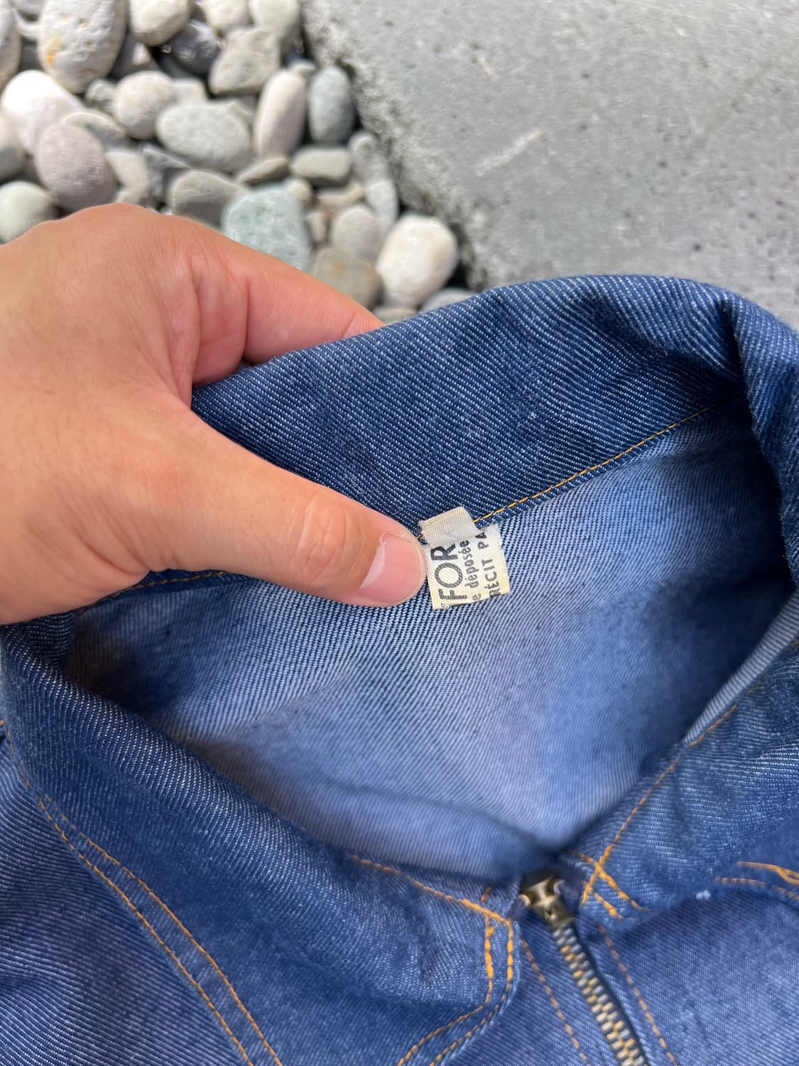 OLD VINTAGE DENIM FRENCH 빈티지프렌치데님워크자켓 상품이미지7