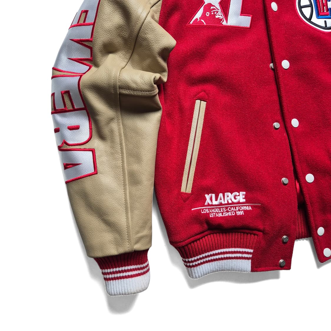 [S] 뉴에라x엑스라지 레더 바시티 자켓 상품이미지3