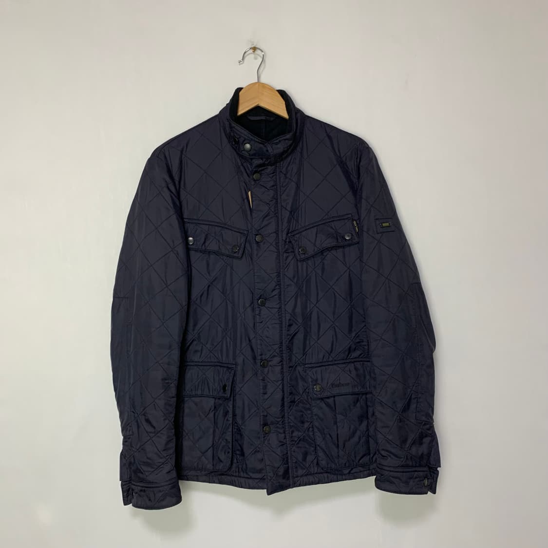바버 퀼팅 자켓 네이비 빈티지 M 남성 점퍼 상품이미지1