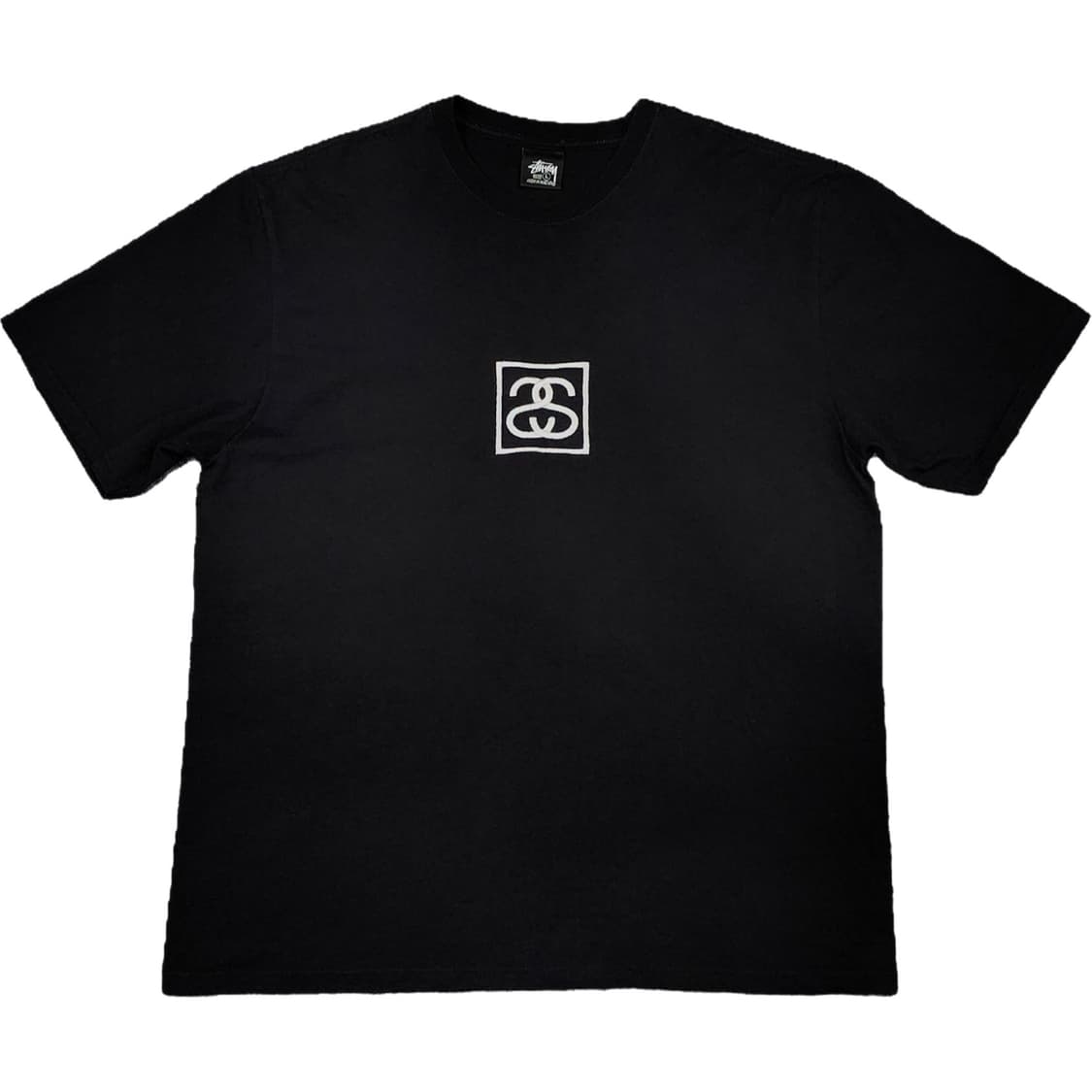 STUSSY 스투시 스퀘어드 로고 반팔티 L 상품이미지1