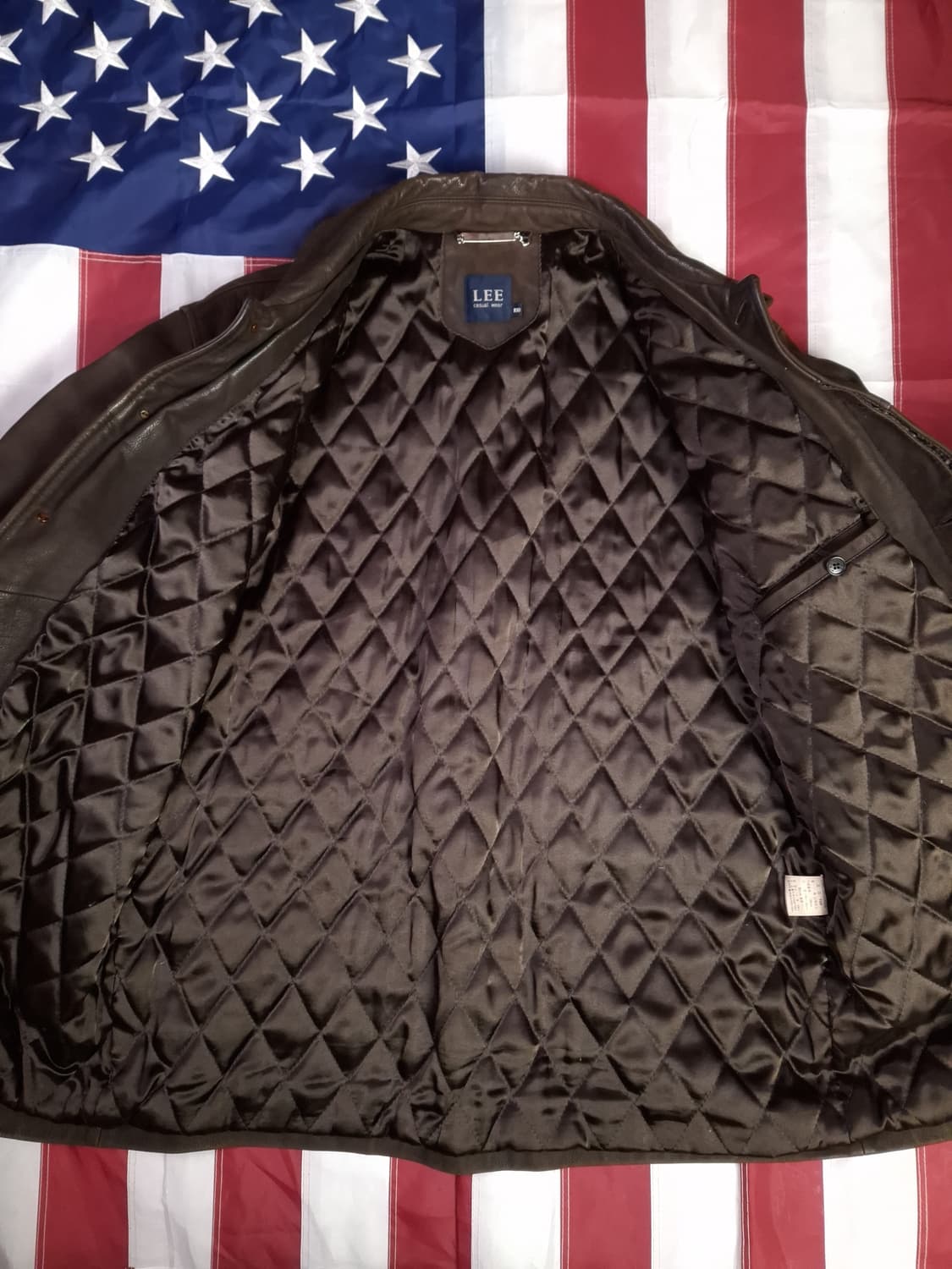오리지날 90's Lee 리 리얼레더 브라운 자켓 상품이미지9