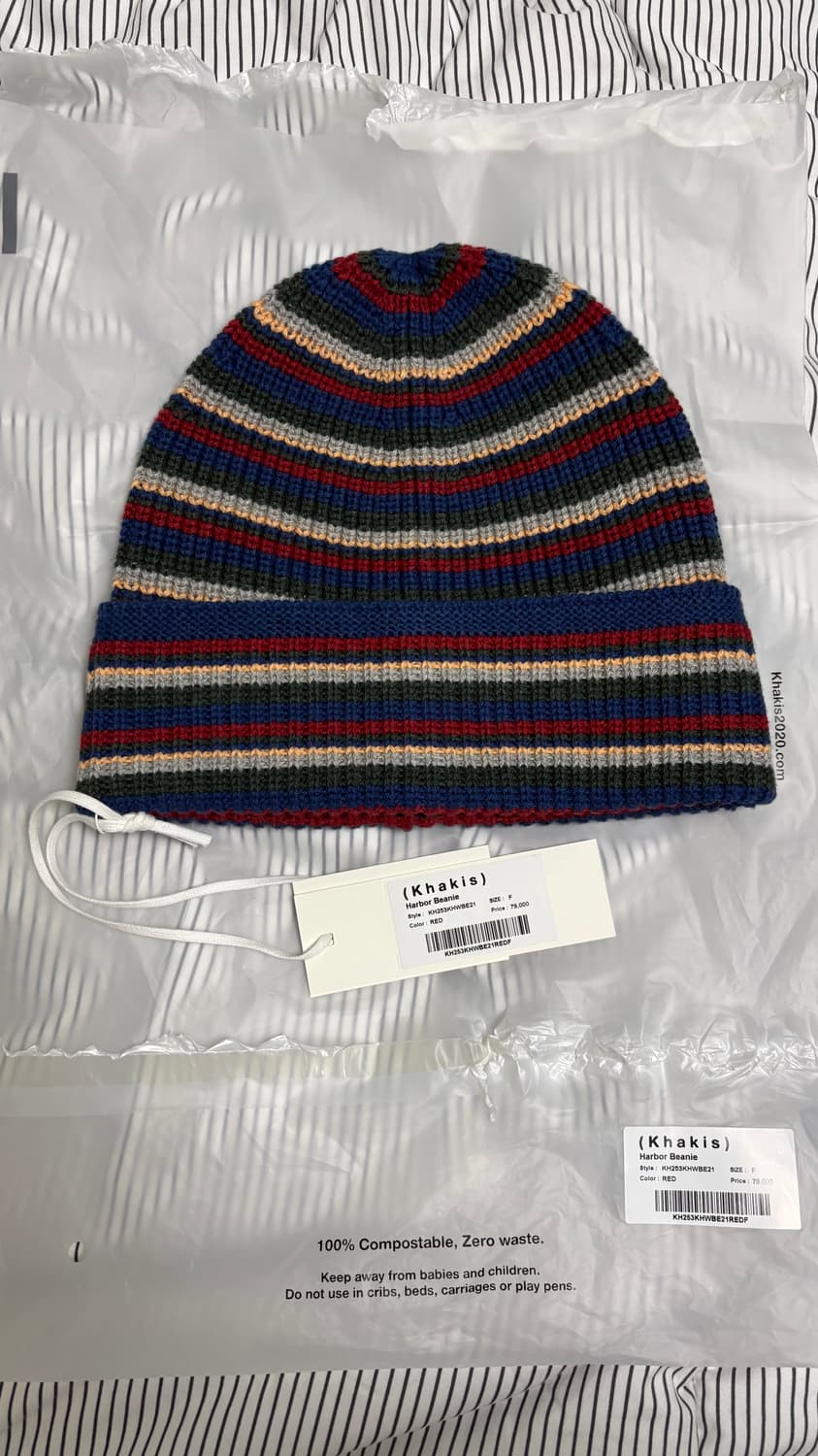 [새상품] 카키스 하버 비니 레드 상품이미지1