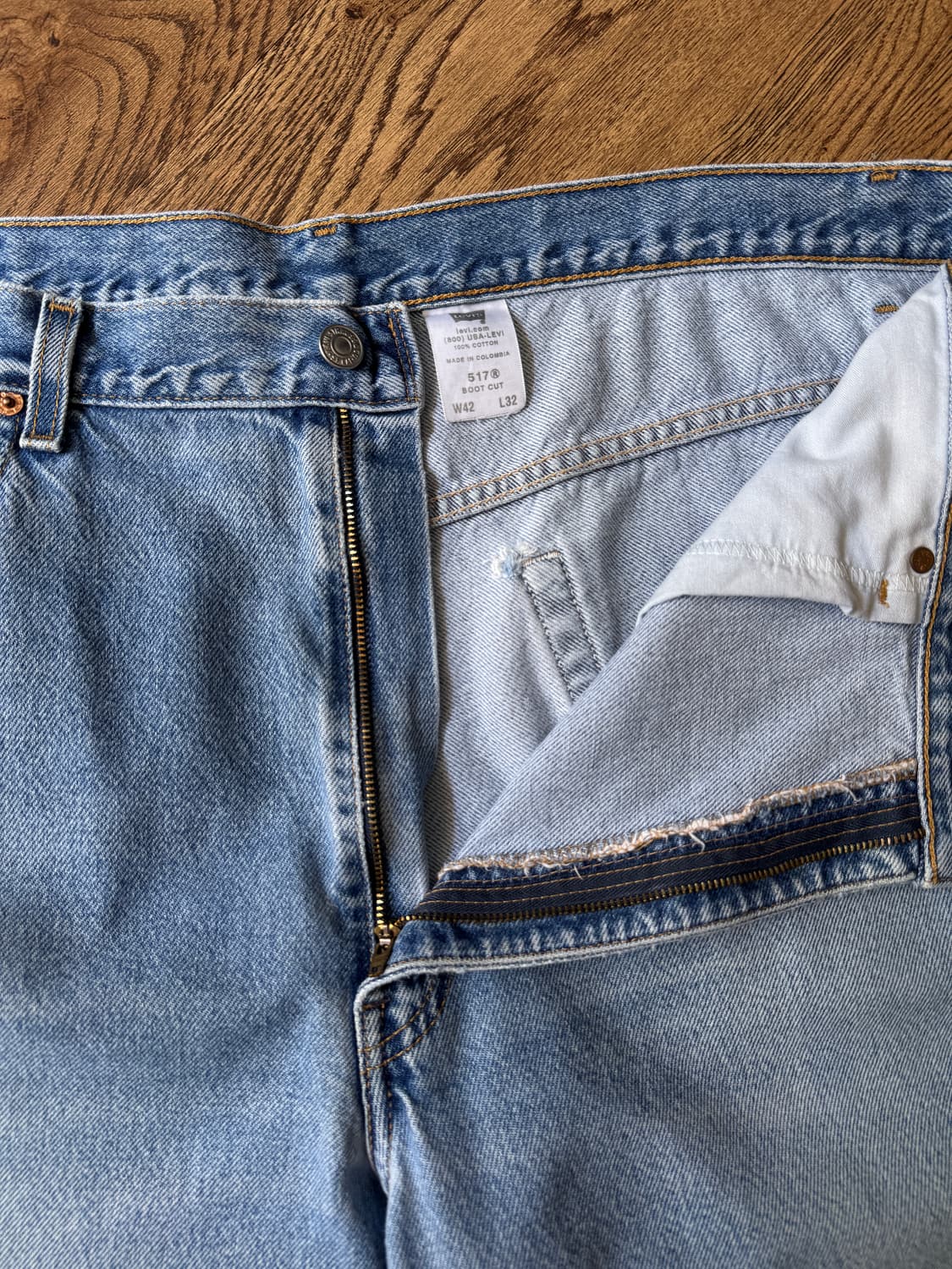 [42]00's 리바이스 517 빈티지 페이딩 플레어진 F48 상품이미지3