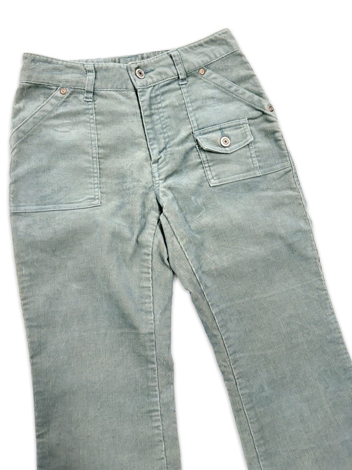 빈티지 코튜로이 스카이 그린 부츠컷 팬츠 상품이미지2