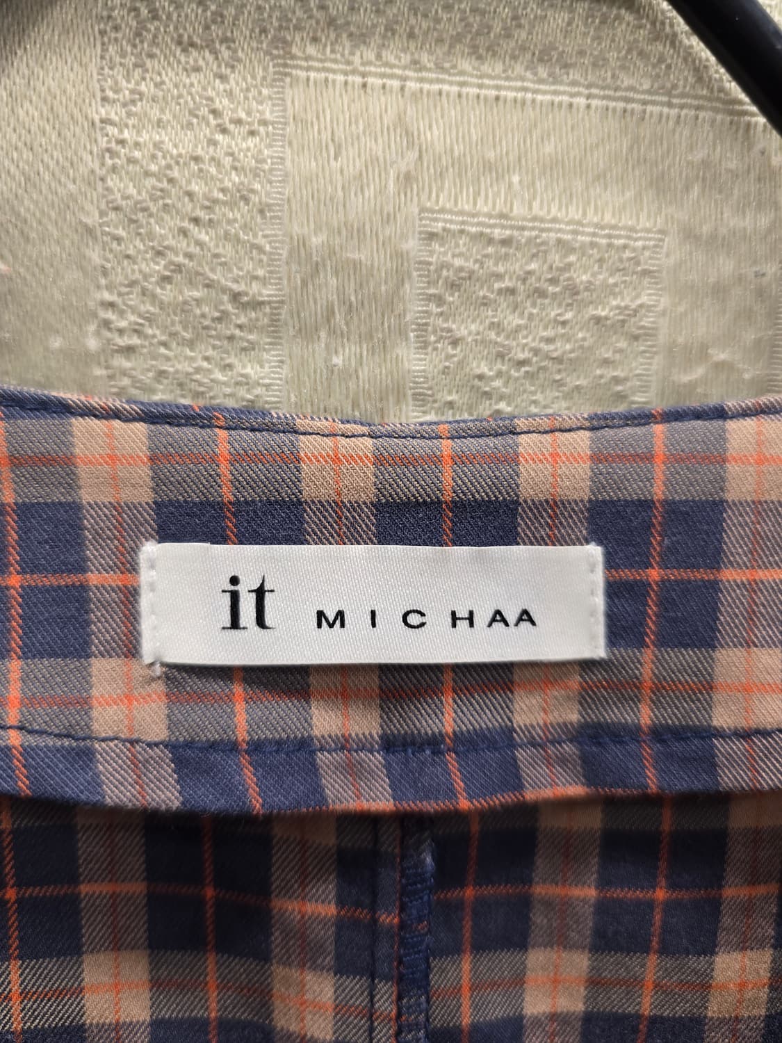 잇미샤 체크 블라우스 S(55) 상품이미지6