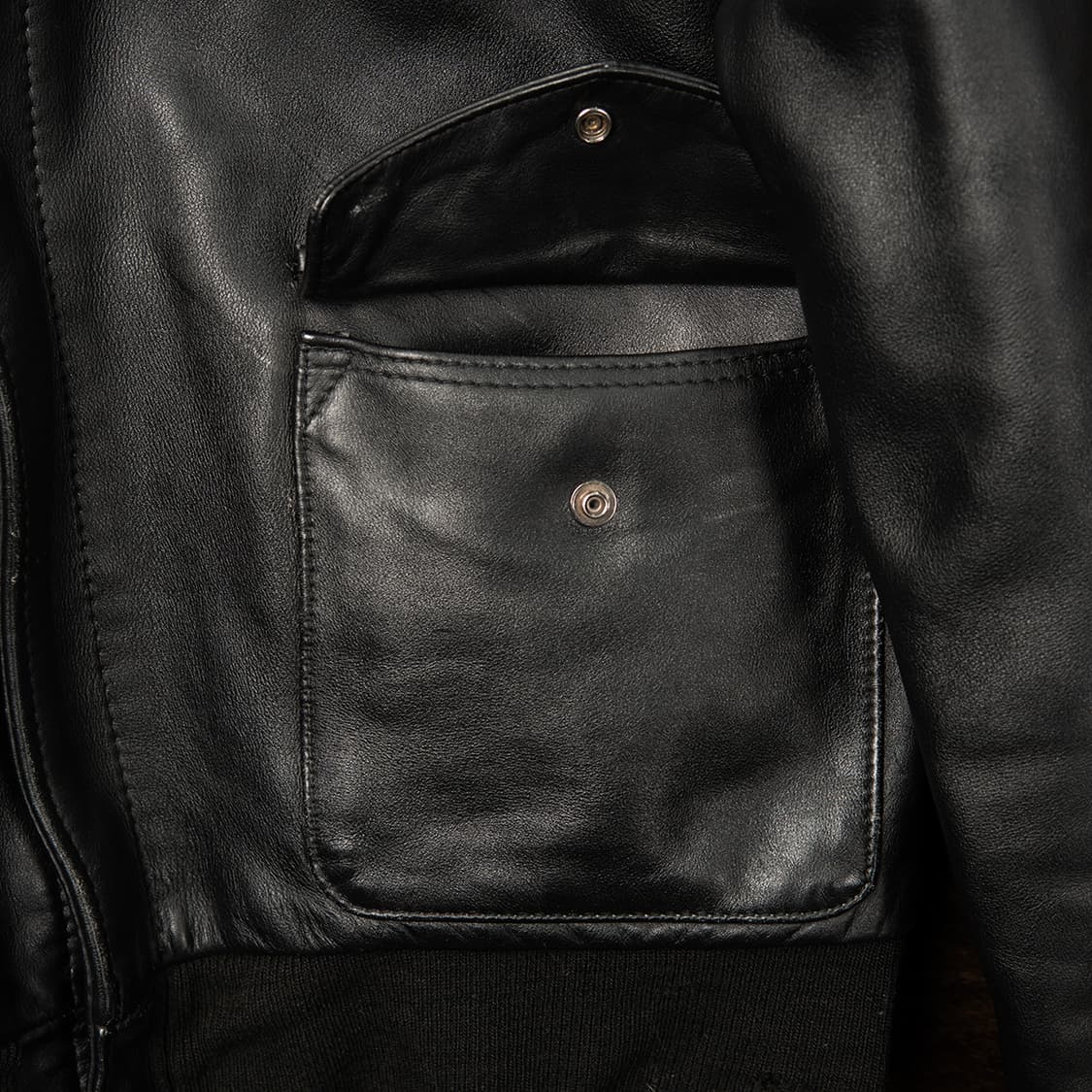 [100] 90s~ VANSON A-2 레더 플라이트 자켓  상품이미지4