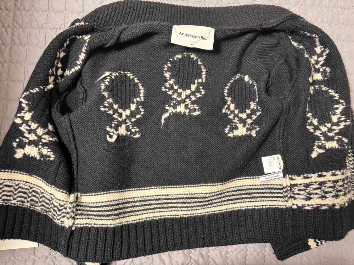 앤더슨벨 스컬 코위찬 지퍼 가디건 M 상품이미지4