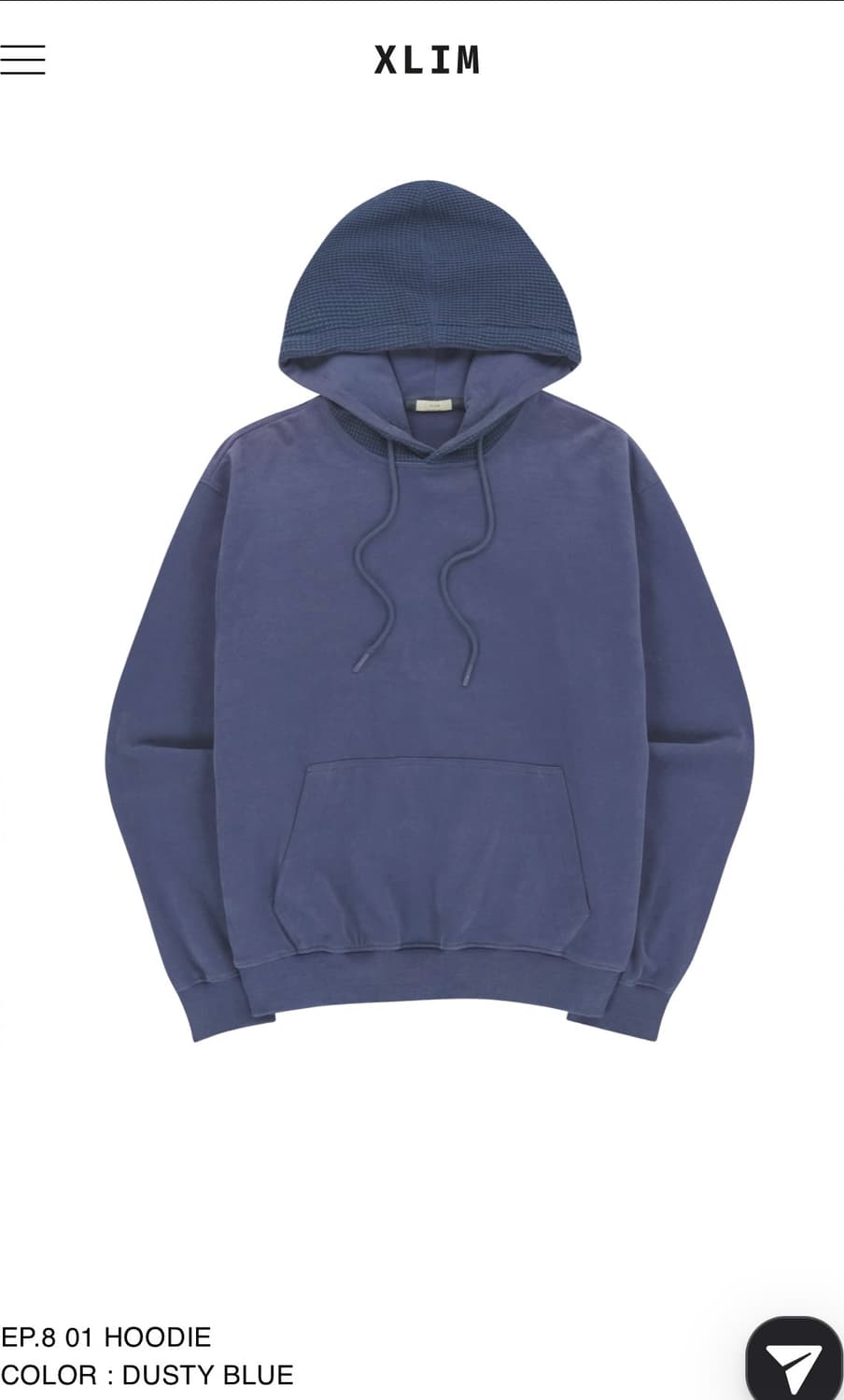 (구매)xlim ep8 더스티 블루 후드 xl 삽니다 상품이미지1