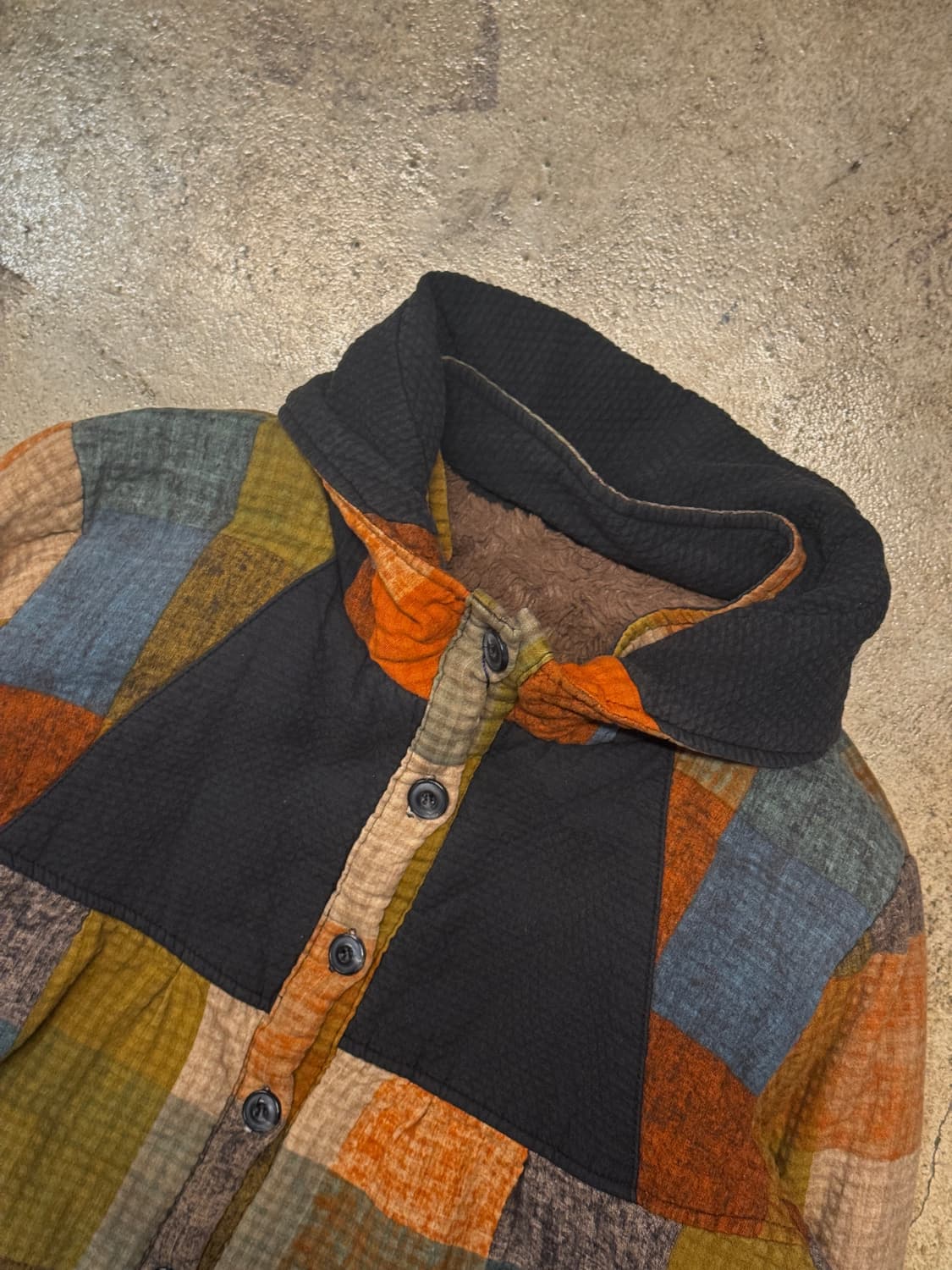 44-66 ) JPN Color Panel Boa Coat 상품이미지4