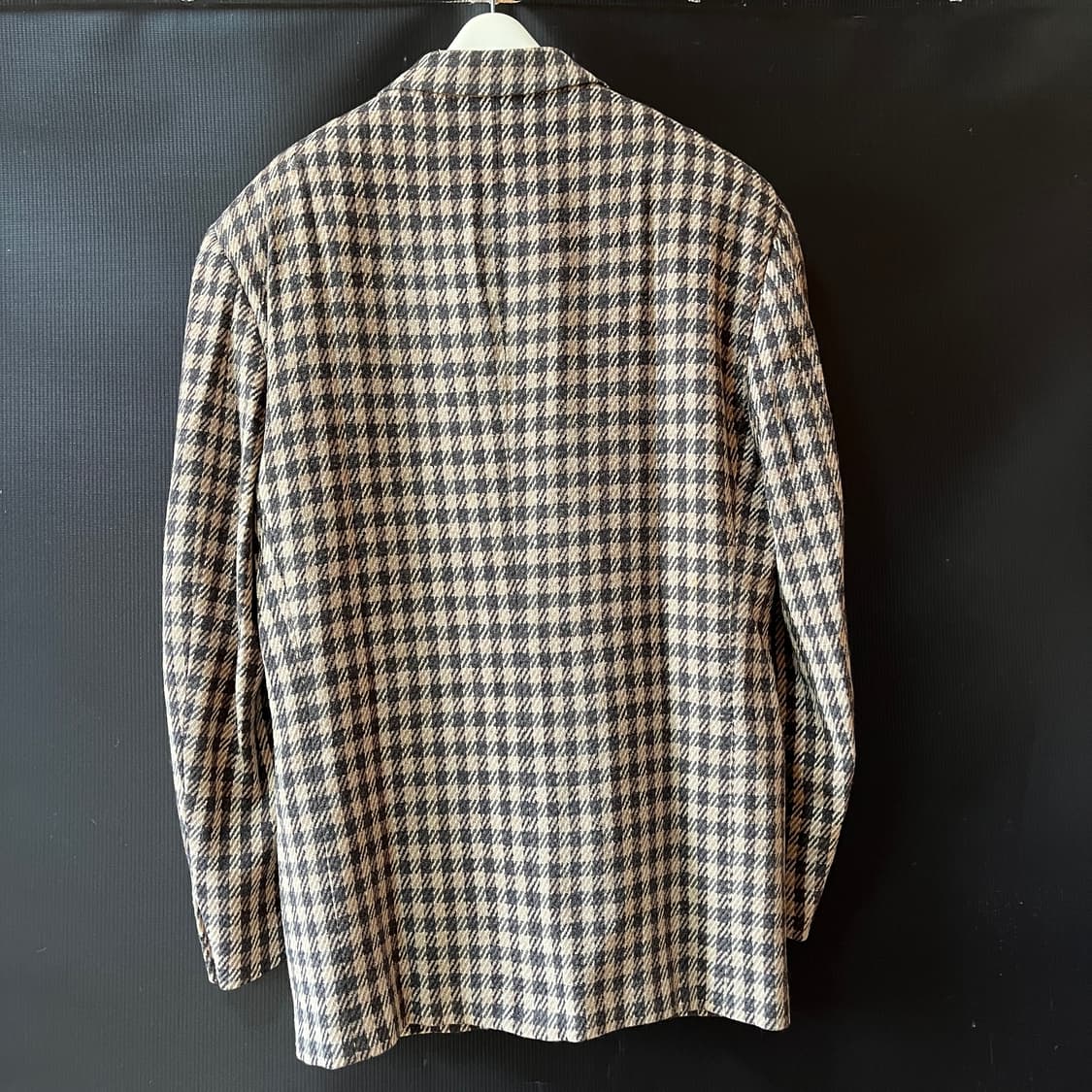 90s 지안프랑코 페레 뉴트럴체크 테일러드 자켓  상품이미지7