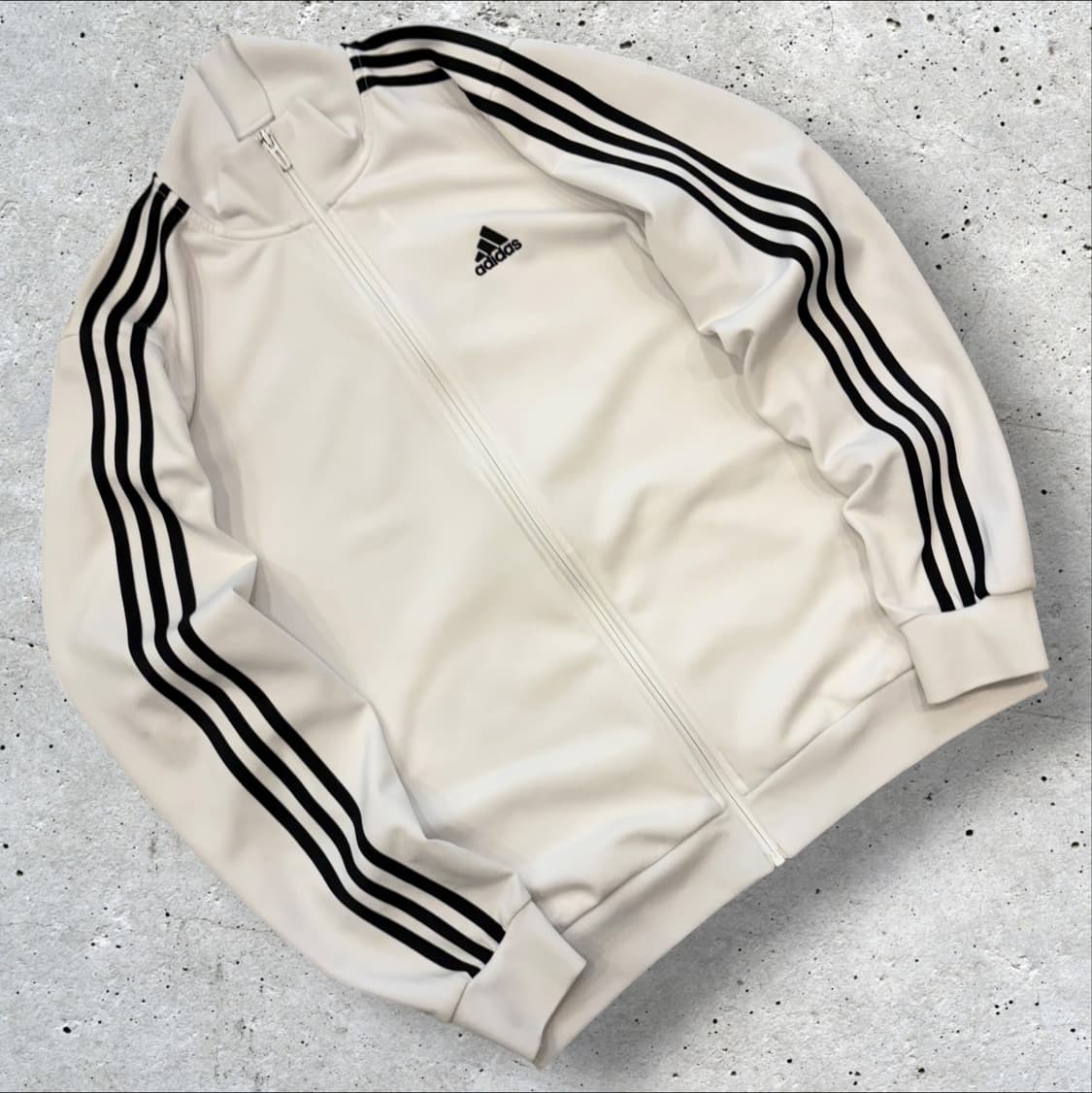 [L] 21s 아디다스 삼선 트랙탑 져지 집업 화이트 D757 상품이미지1