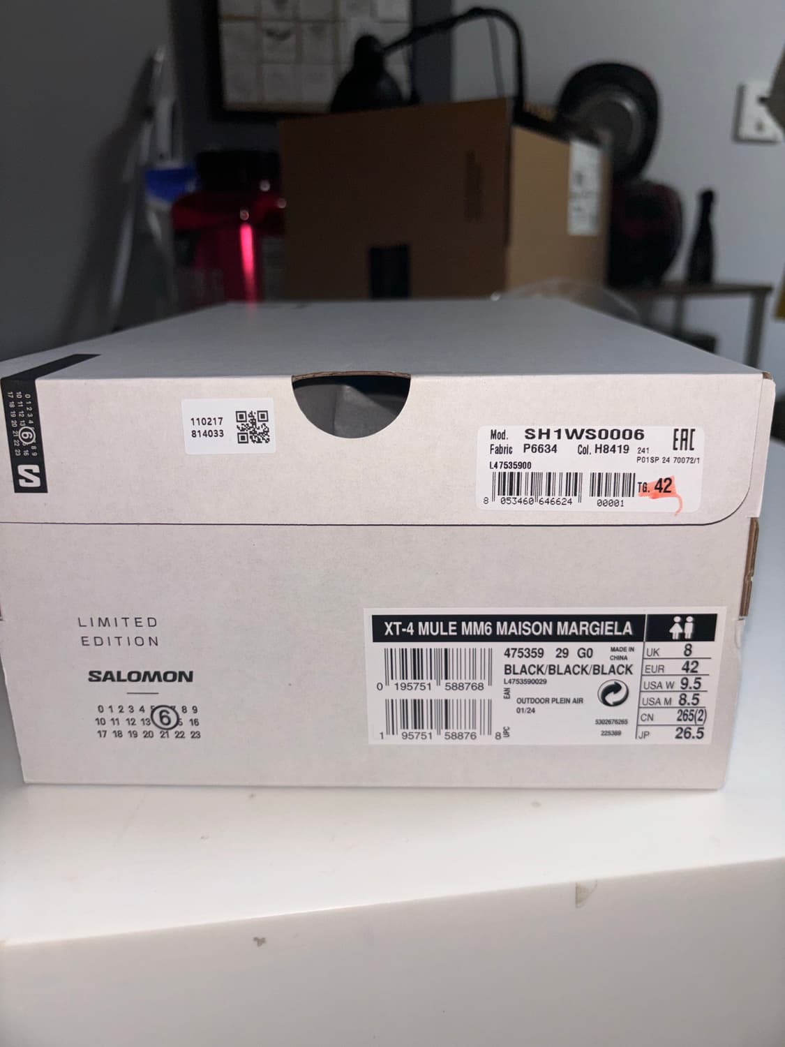 살로몬 x MM6 메종 마르지엘라 XT-4 뮬 블랙 265 상품이미지3