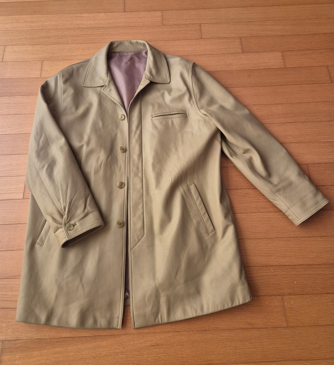 일본 베이지 양가죽 카코트 상품이미지2