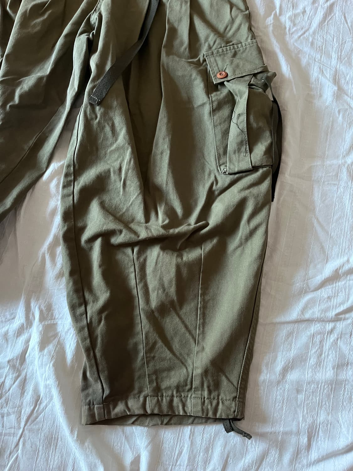 Khaki balloon fit cargo pants 상품이미지4