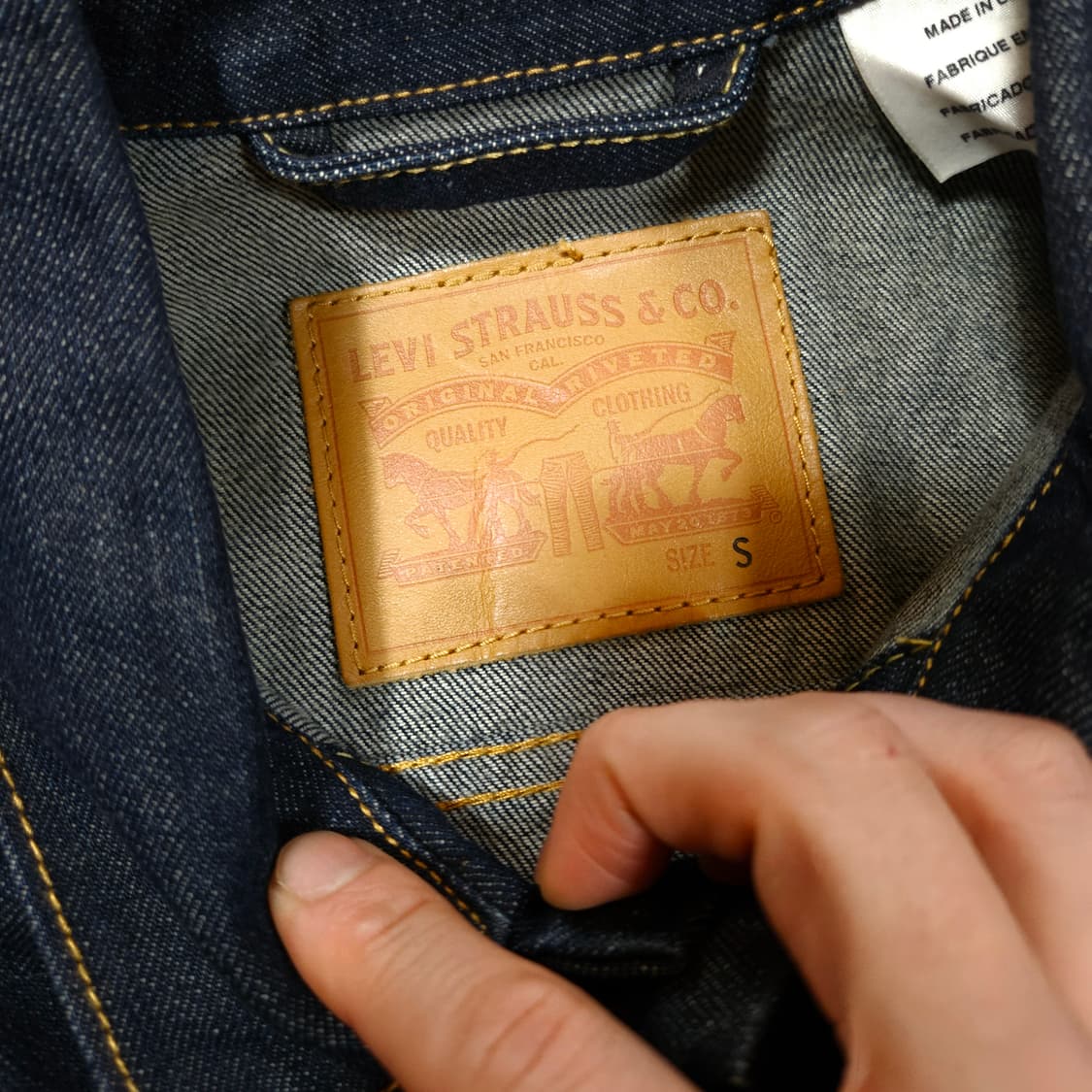 리바이스(Levis) 옐로우 스티치 데님 트러커 자켓  상품이미지7