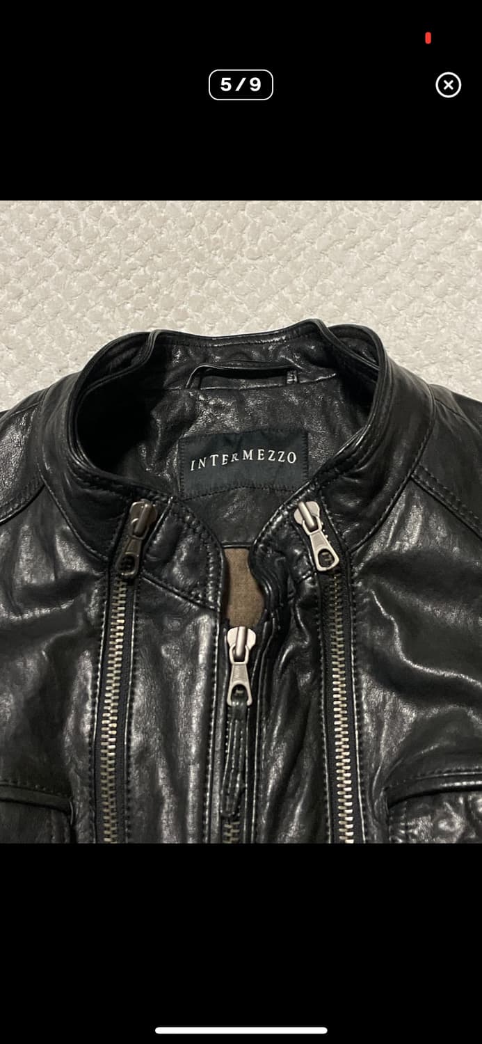 Intermezzo 인터메조 웨스턴 무드 램스킨 양가죽 절개 봄버 레더 상품이미지5