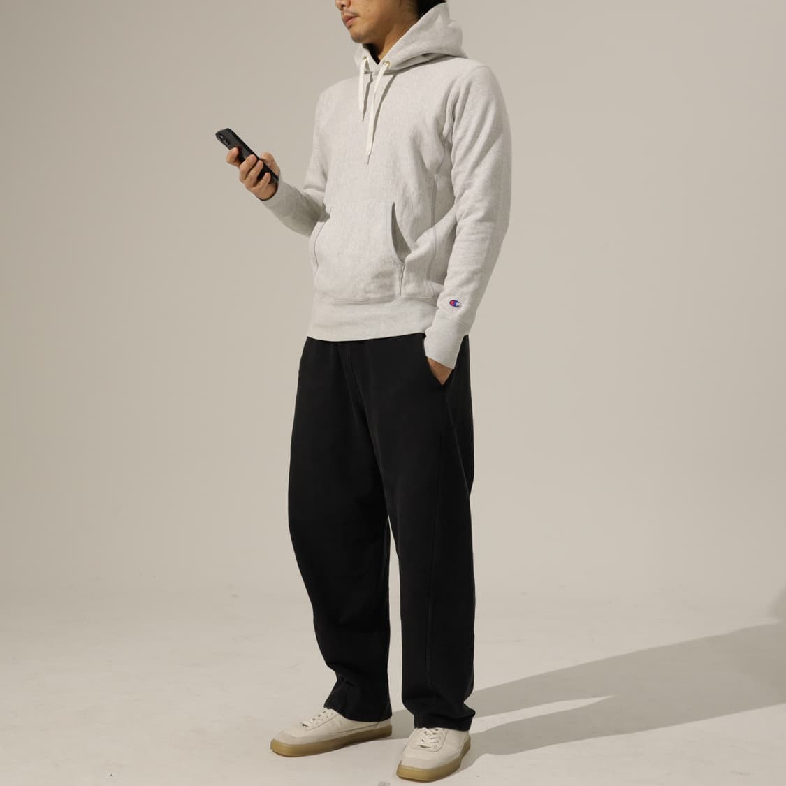 챔피온 리버스위브 오트밀 후드 스웻 상품이미지8