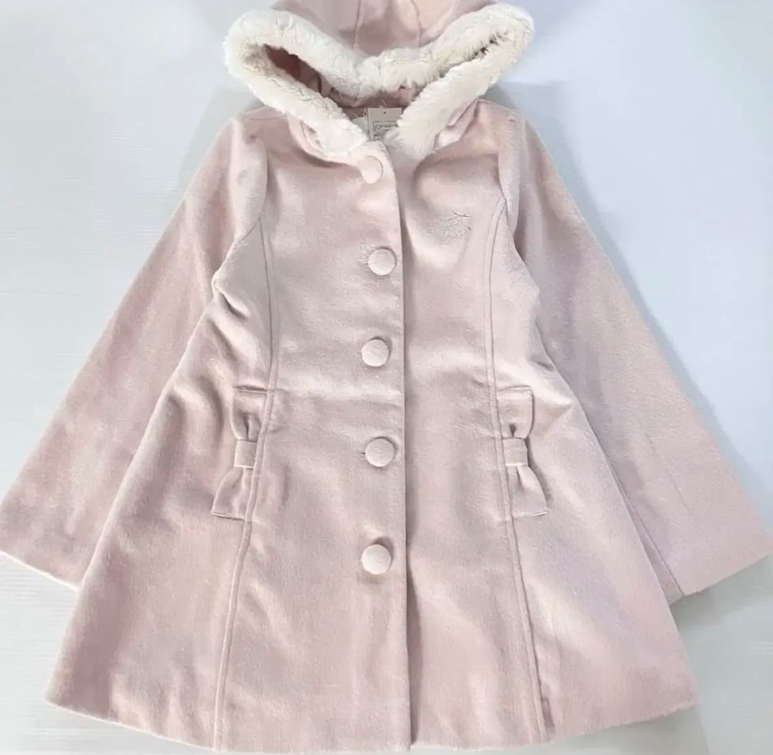 메조피아노 핑크 리본 후드퍼 코트 히메갸루 리즈리사 트랄라라 빈티지 상품이미지1