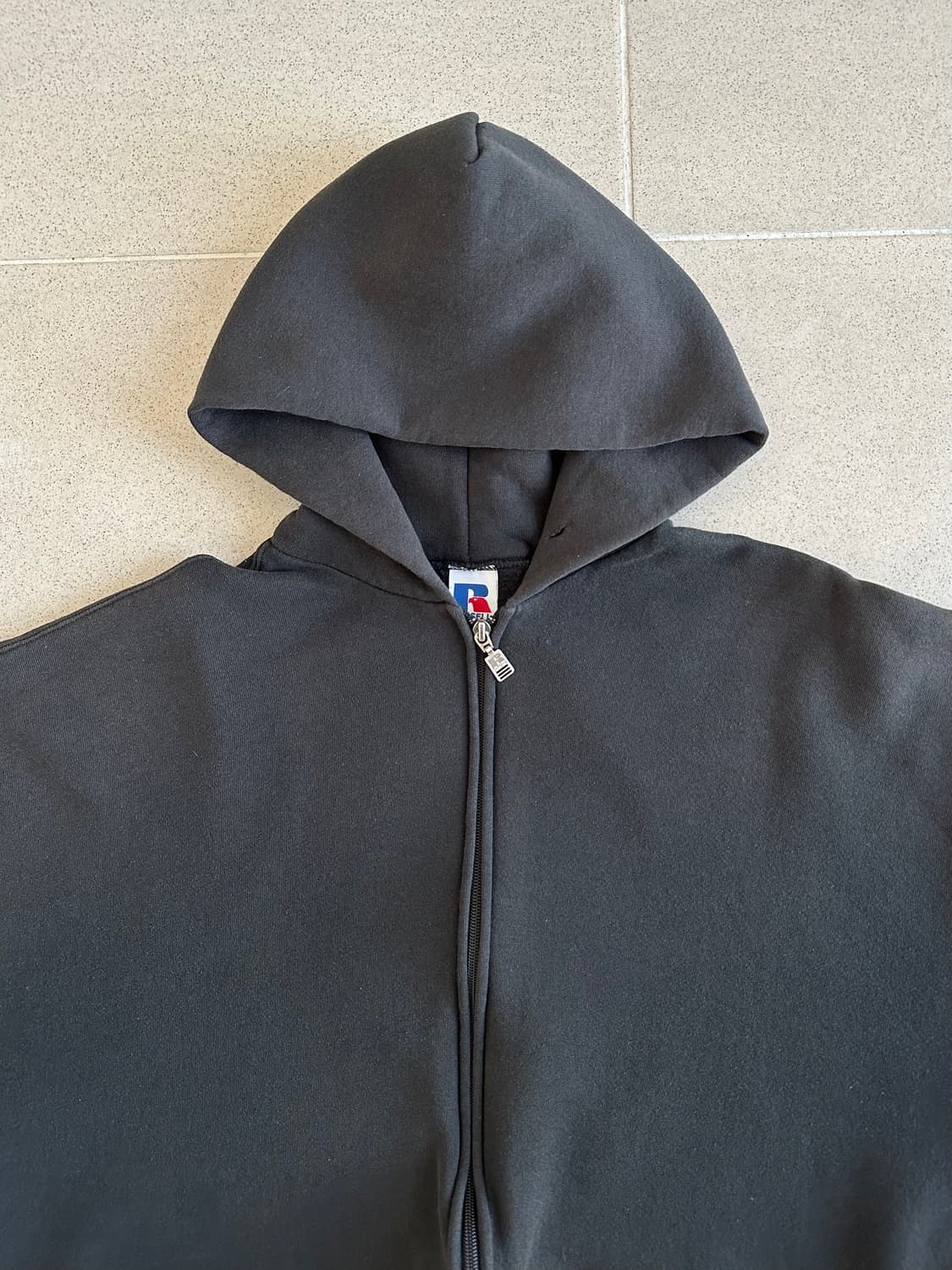 90s 빈티지 러셀 후드집업 블랙 XXL 상품이미지4