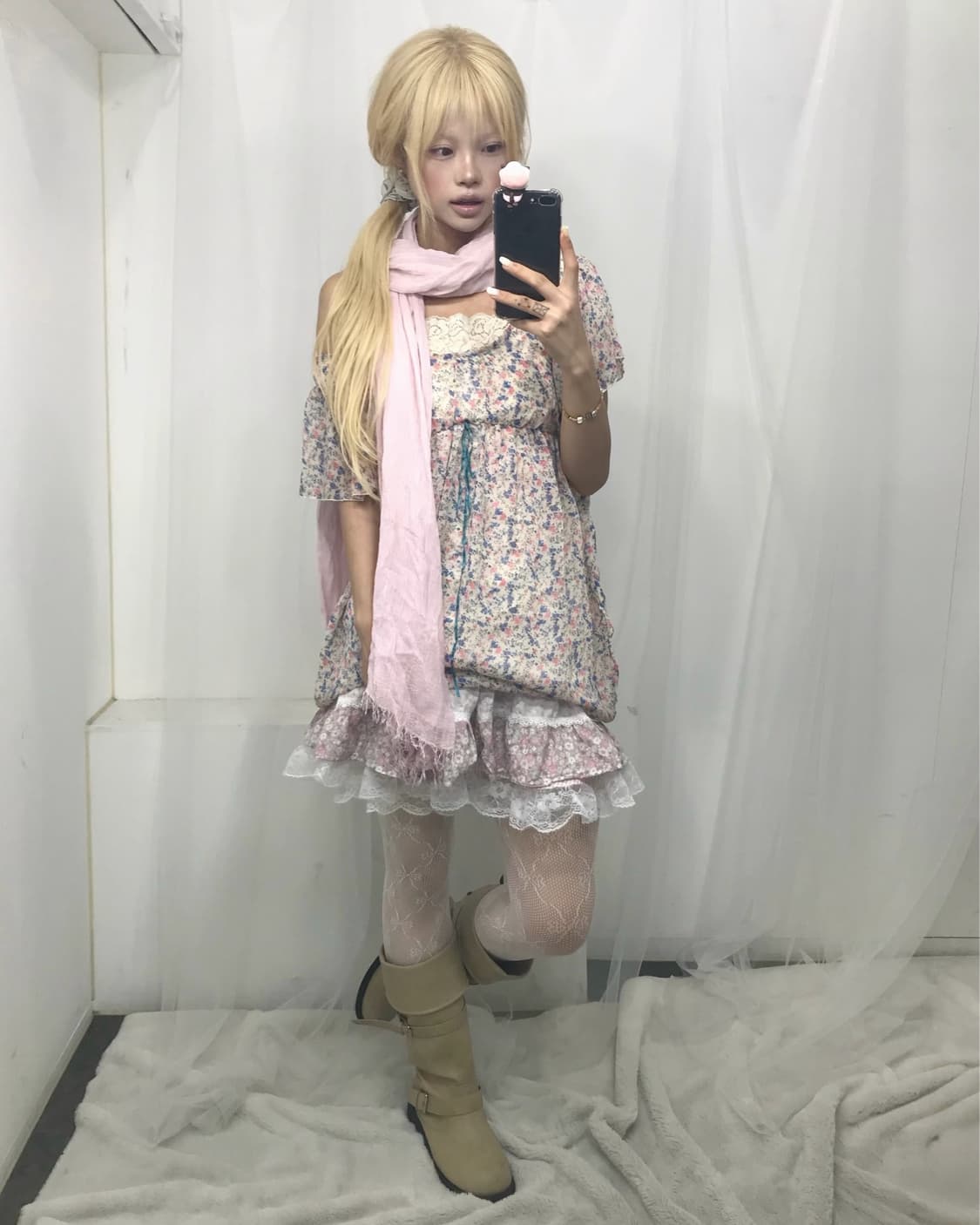 𝜗𝜚핑크 잔꽃 러블리 하구미set 𝜗𝜚  상품이미지3