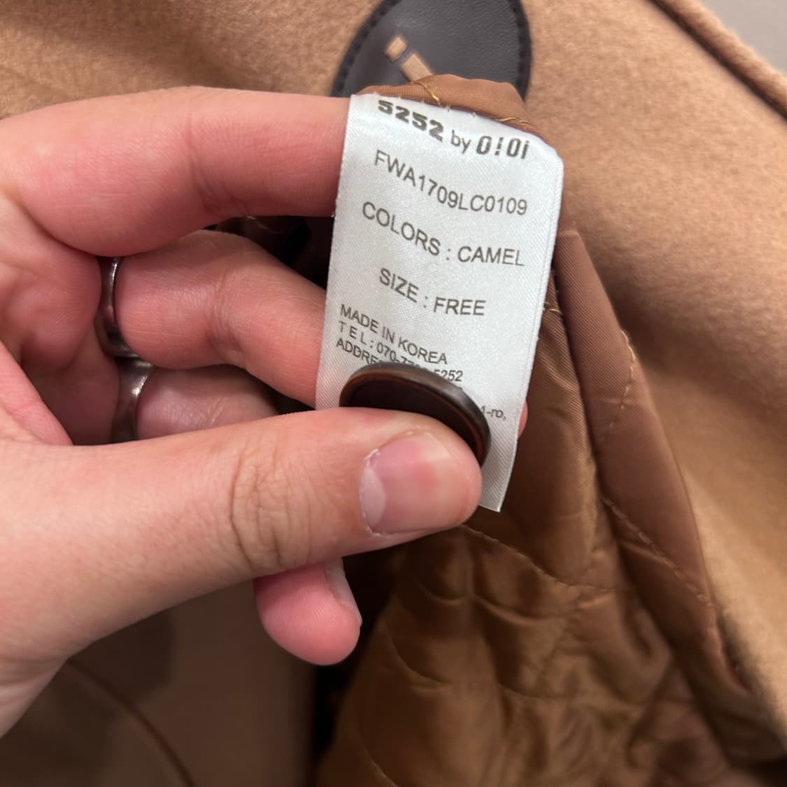 OIOI 오버핏 울 부클 후드 더플 롱코트 상품이미지4