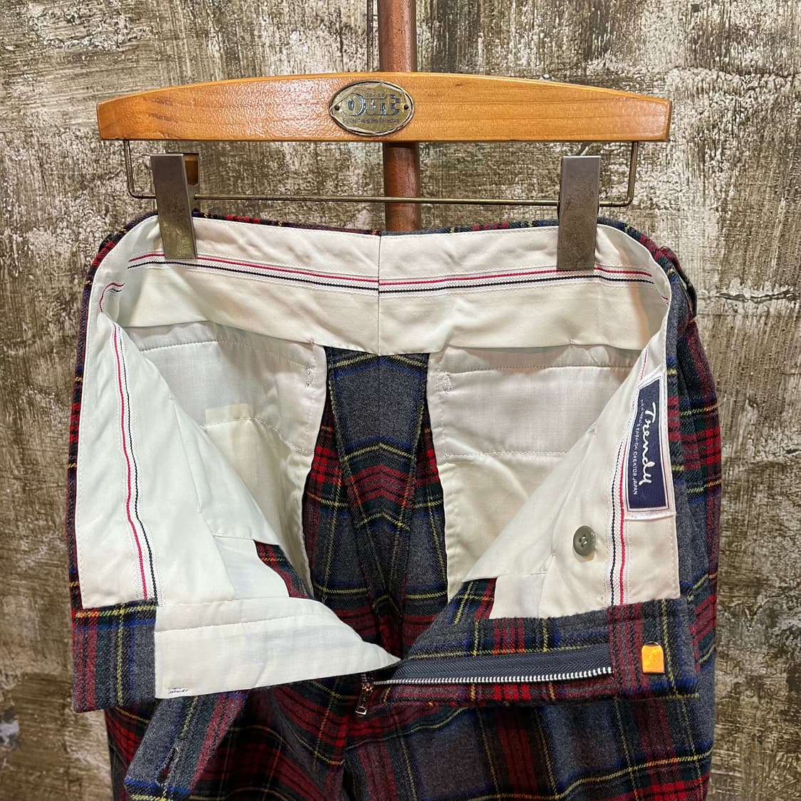 90s 빈티지 체크 울 트라우저 팬츠 상품이미지4