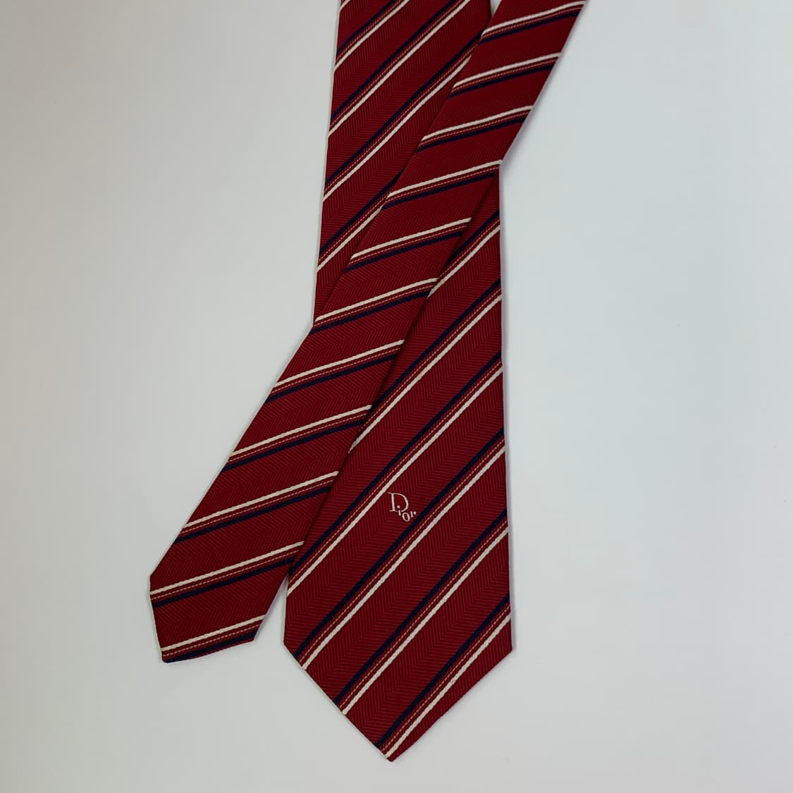 디올(Dior) 스트라이프 넥타이 명품 혼방 A-A+등급 7.5cm 상품이미지3