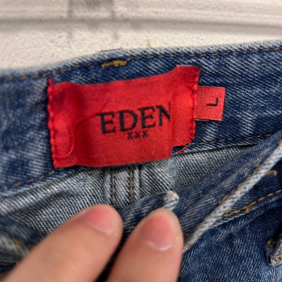 EDEN 워시드 벌룬 배기 데님팬츠 상품이미지3