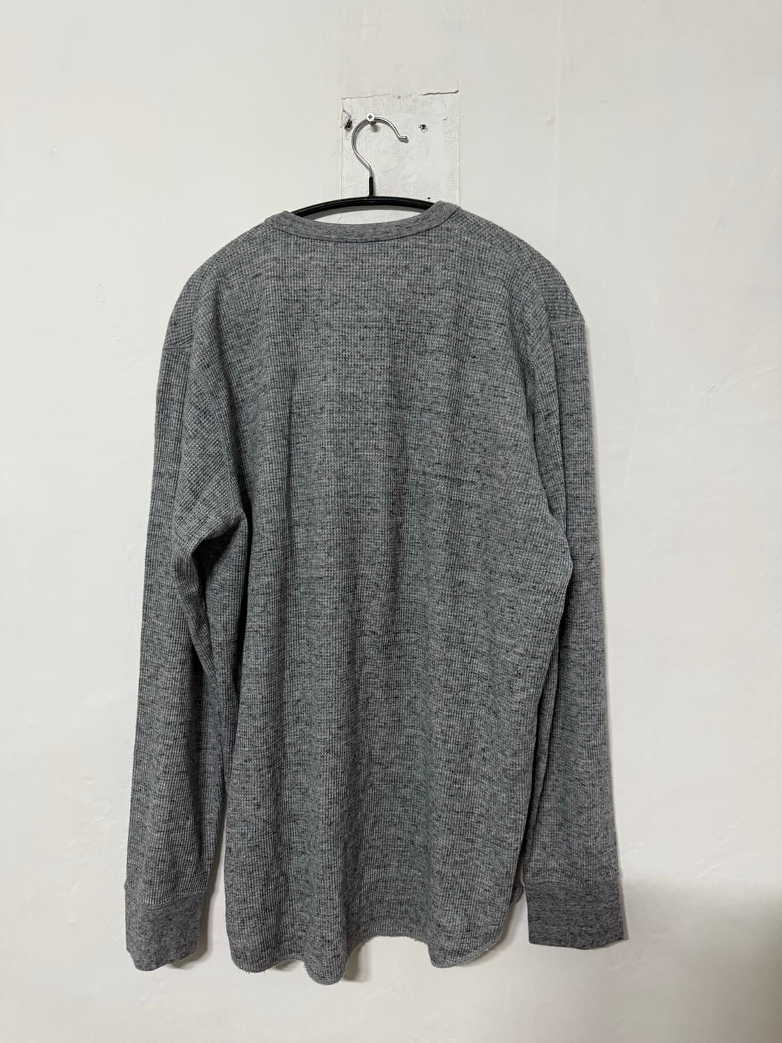 Uniqlo 와플 헨리넥 긴팔 티셔츠 그레이 상품이미지3