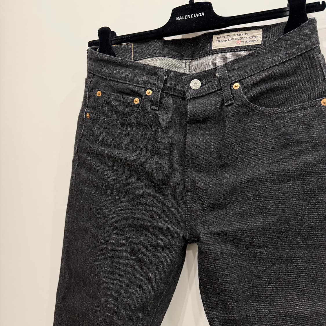 본쿠라 66 블랙 데님 원워시 30사이즈 팝니다 상품이미지2