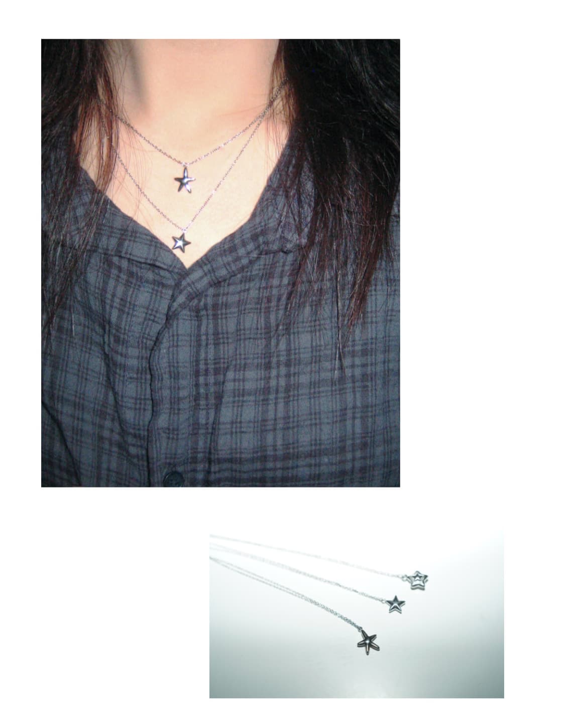 wish star necklace 위시 스타 써지컬스틸 체인 별 목걸이 상품이미지2
