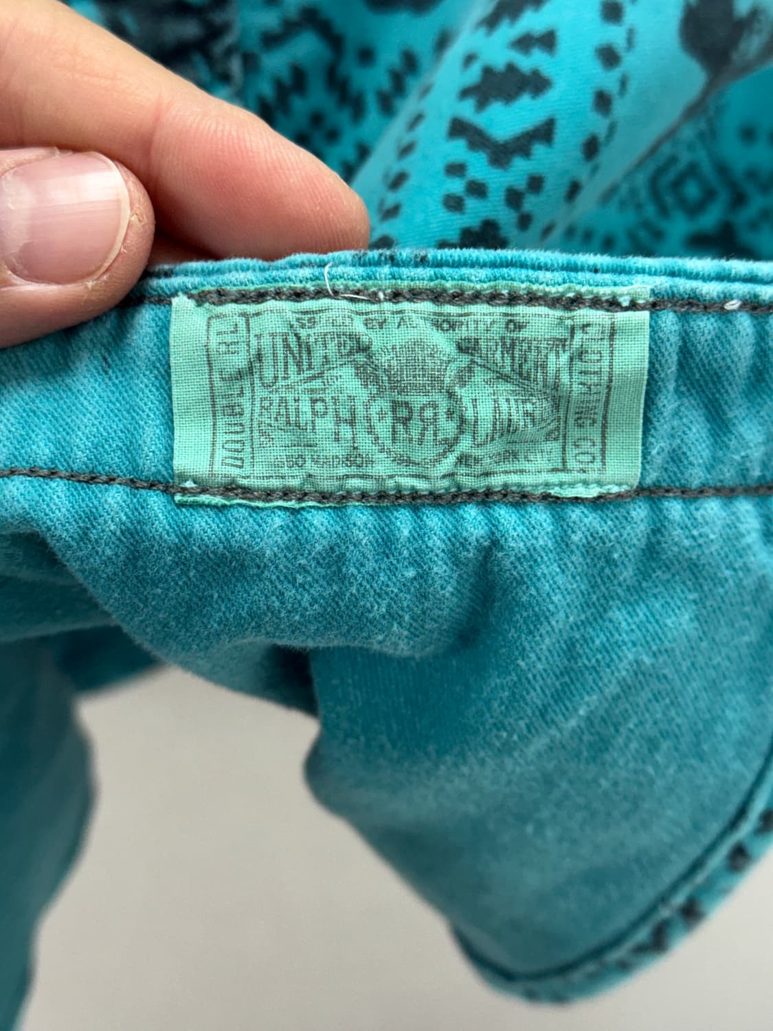 더블알엘 웨스턴 프린트 몰스킨 워크셔츠 / L 상품이미지3