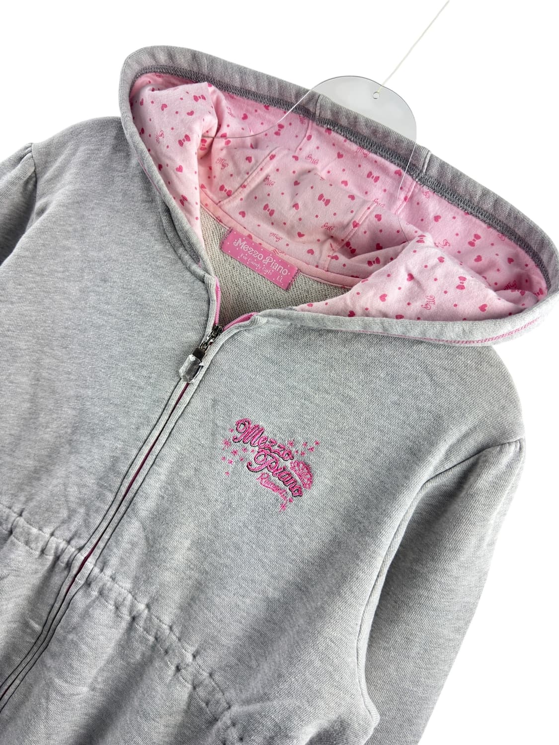 메조피아노 핑크도트 후드집업1352 상품이미지3