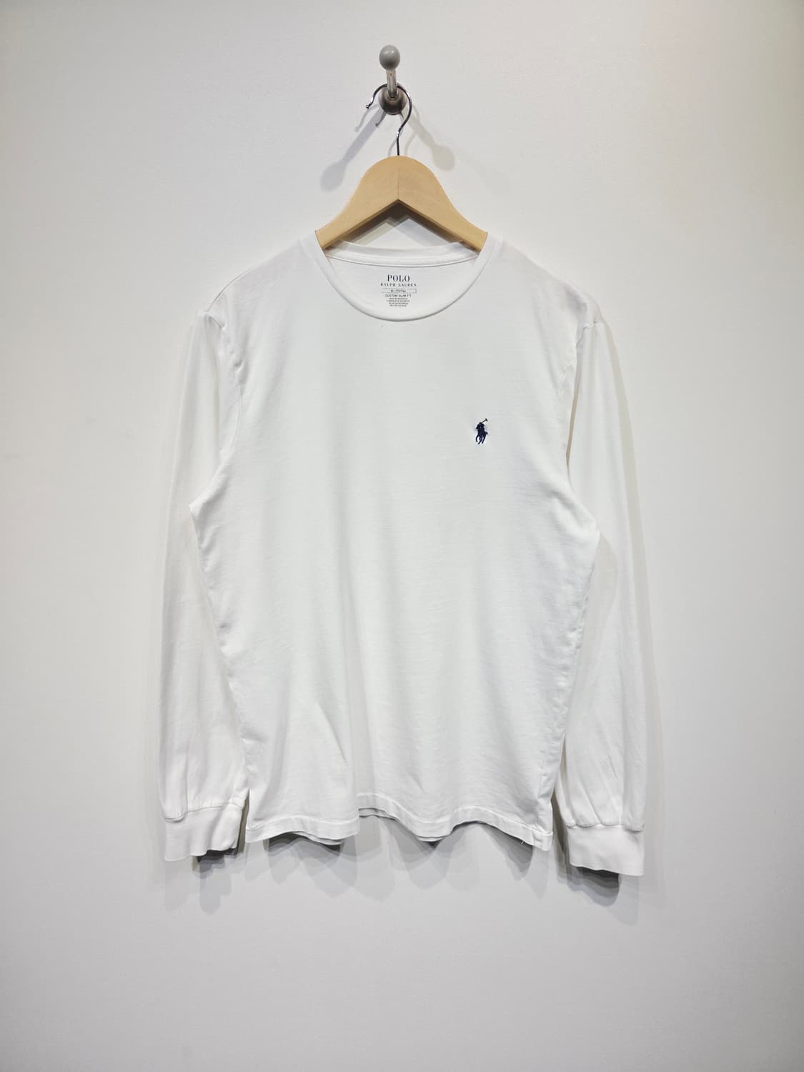 폴로 랄프로렌 커스텀 슬림핏 화이트 긴팔 티셔츠 상품이미지2