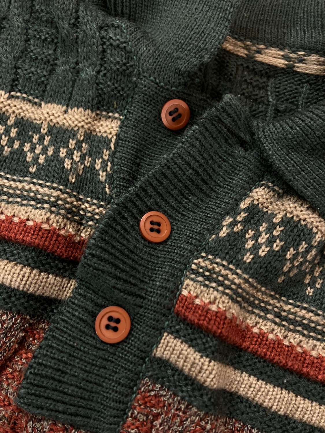 빈티지 패턴 니트 그린 #csz2625 상품이미지4