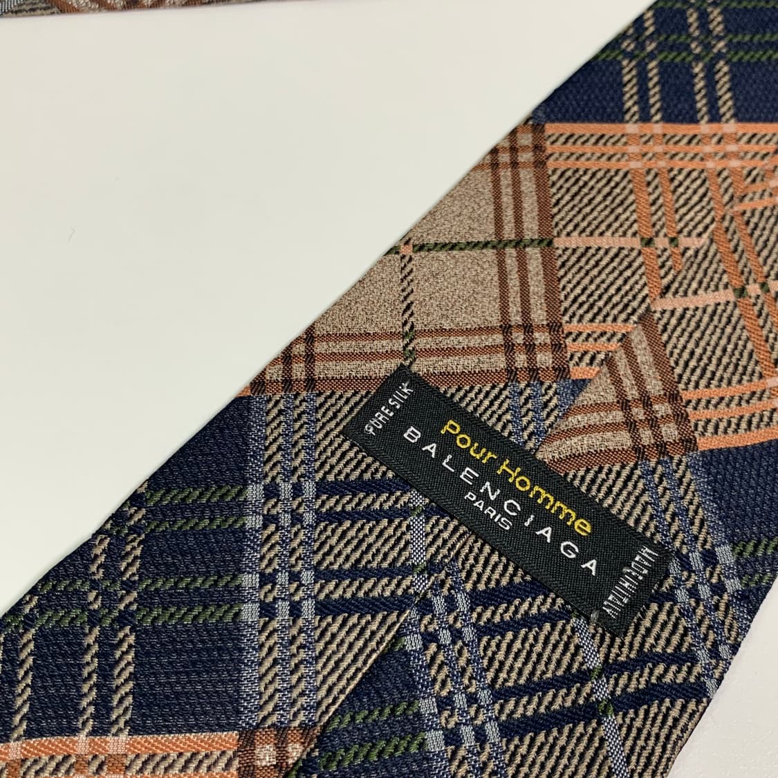 발렌시아가(BALENCIAGA) 체크넥타이 명품 100실크 A+등급 상품이미지7