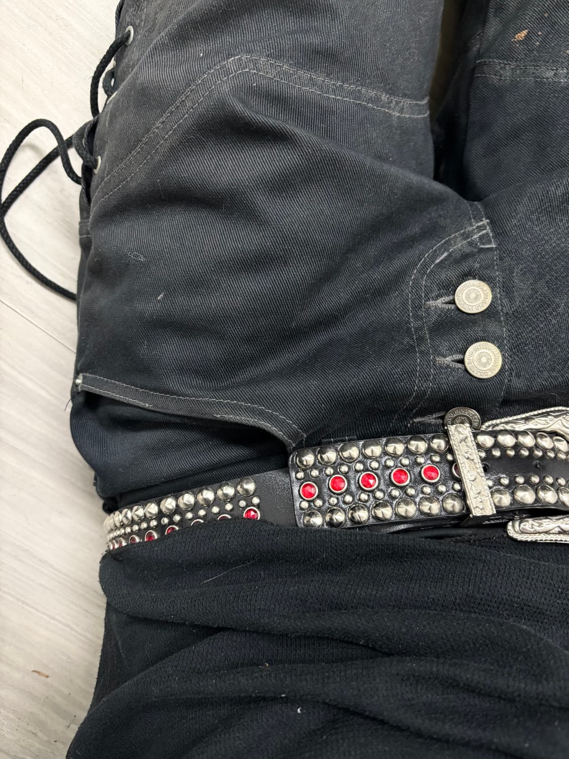 [ACC]Red Cubic&Stud Detail Belt 상품이미지9