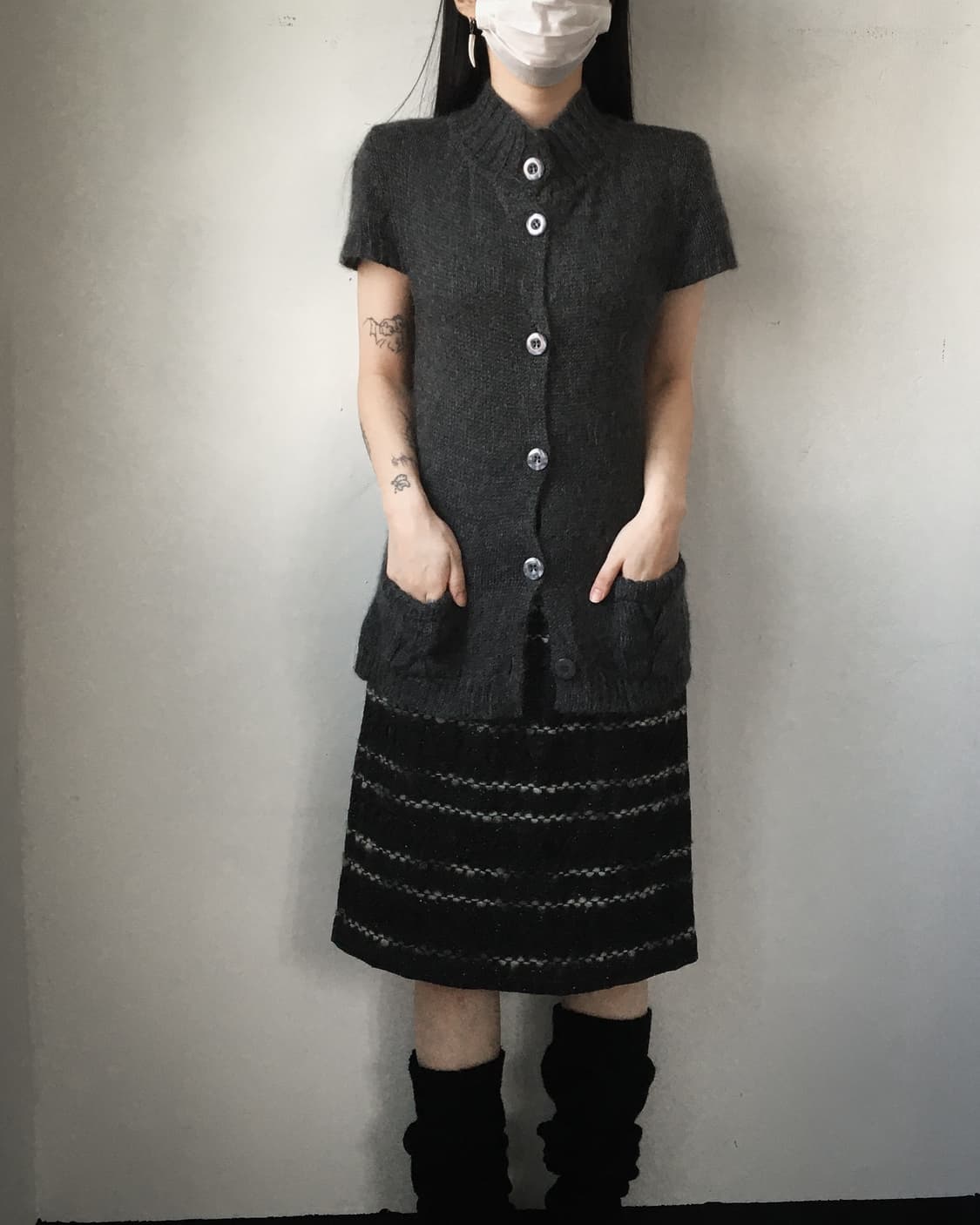 High neck knit cardigan 상품이미지5