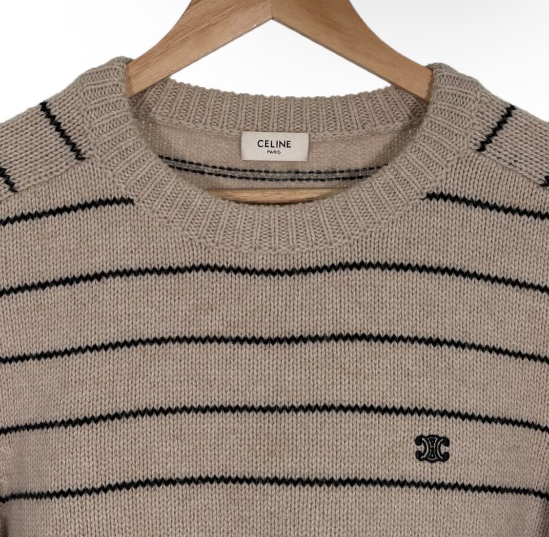 [M] 셀린느 24fw 남성 울 트리오페 트리옹프 스트라이프 니트 스웨터 상품이미지7