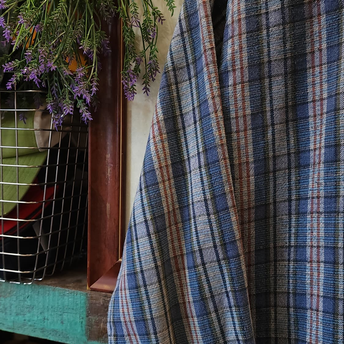 60s 프랑스 워크셔츠 가드너 빈티지 셔츠 블루 롱 튜닉 셔츠 m 상품이미지7