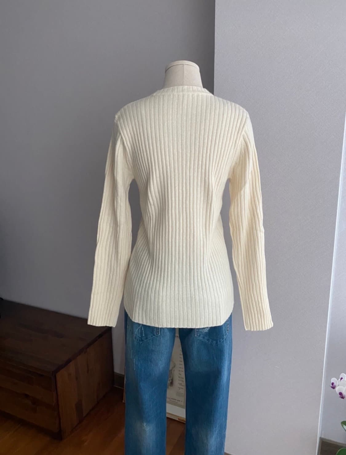 WOOD SAGE 우드세이지 골지패턴 니트(M) 상품이미지5