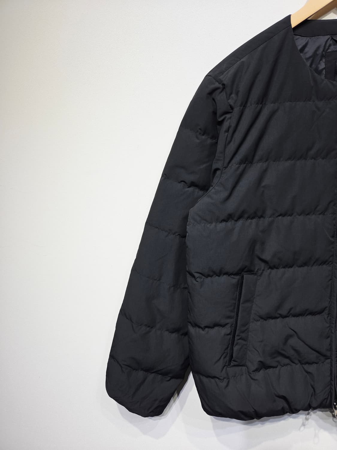 내셔널지오그래픽 노카라 덕다운 경량 패딩 블랙 상품이미지3