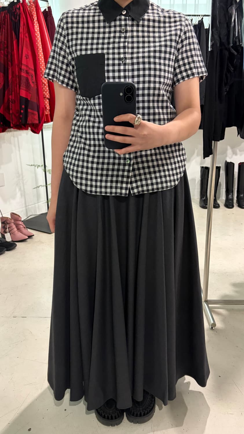 Basic Tuck Flare Skirt 상품이미지2