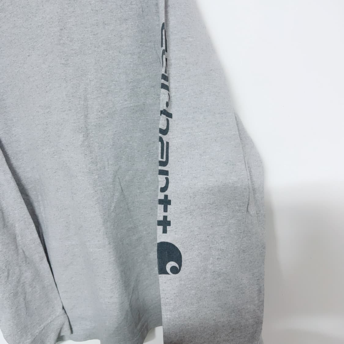 칼하트 그레이 프린팅 봄 공용 긴팔티 상품이미지5