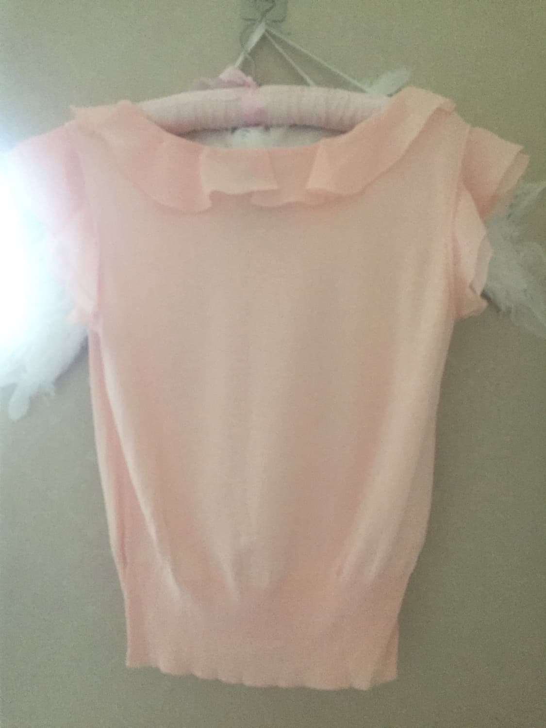 light pink ruffle blouse 상품이미지4